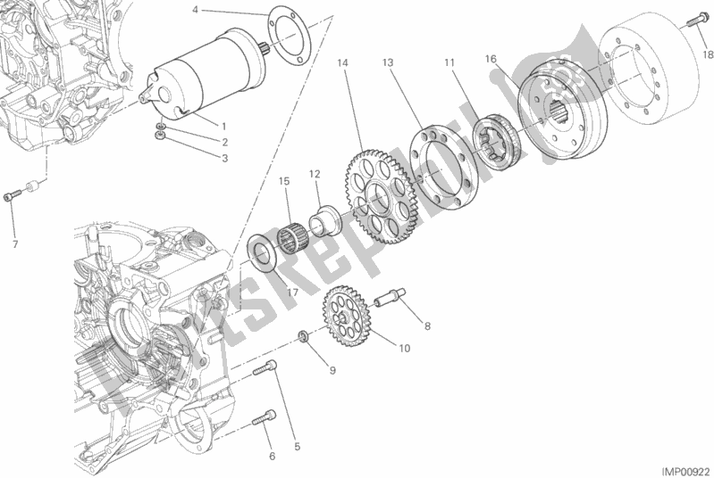 All parts for the Electric Starting And Ignition of the Ducati Monster 821 Stripes 2015